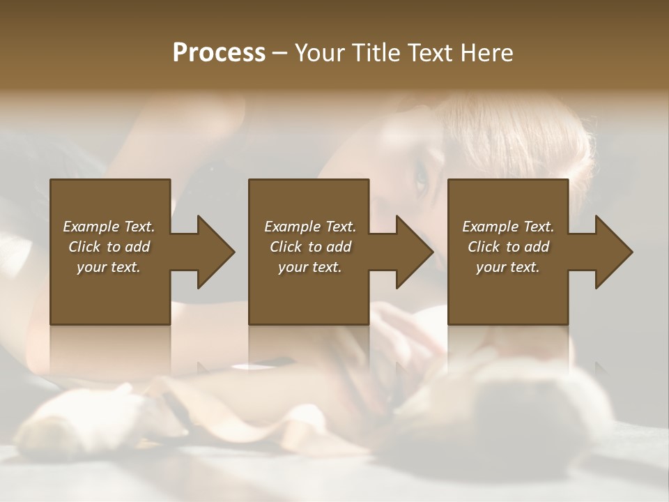 Young Ballerina Is Relaxing In Class Room PowerPoint Template