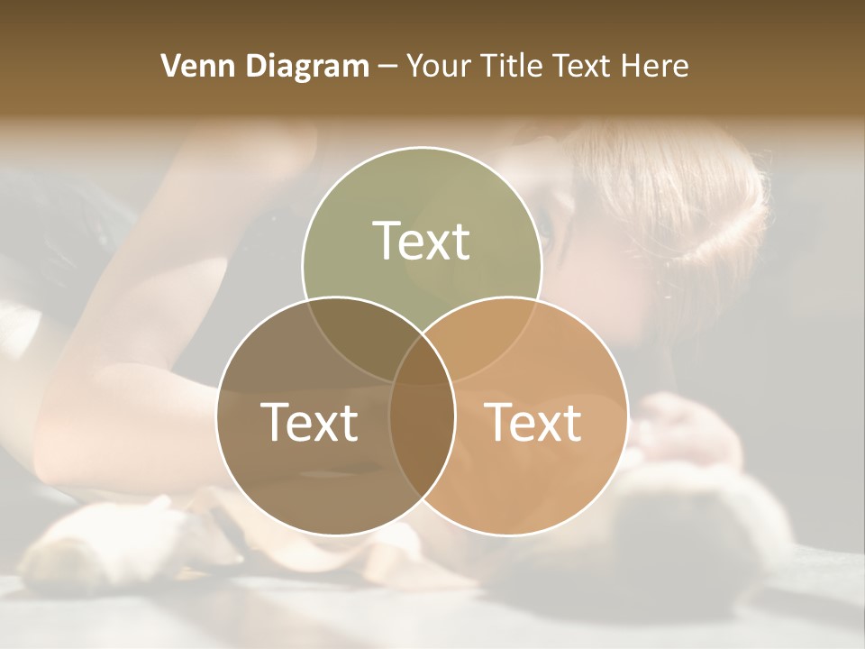 Young Ballerina Is Relaxing In Class Room PowerPoint Template