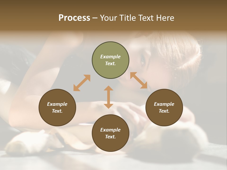 Young Ballerina Is Relaxing In Class Room PowerPoint Template