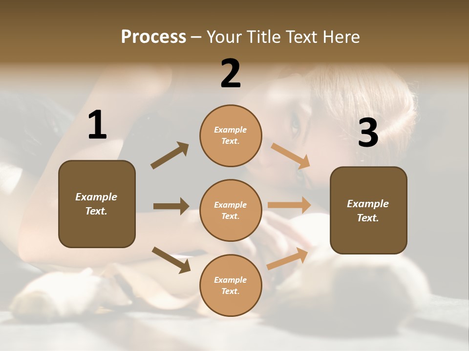 Young Ballerina Is Relaxing In Class Room PowerPoint Template