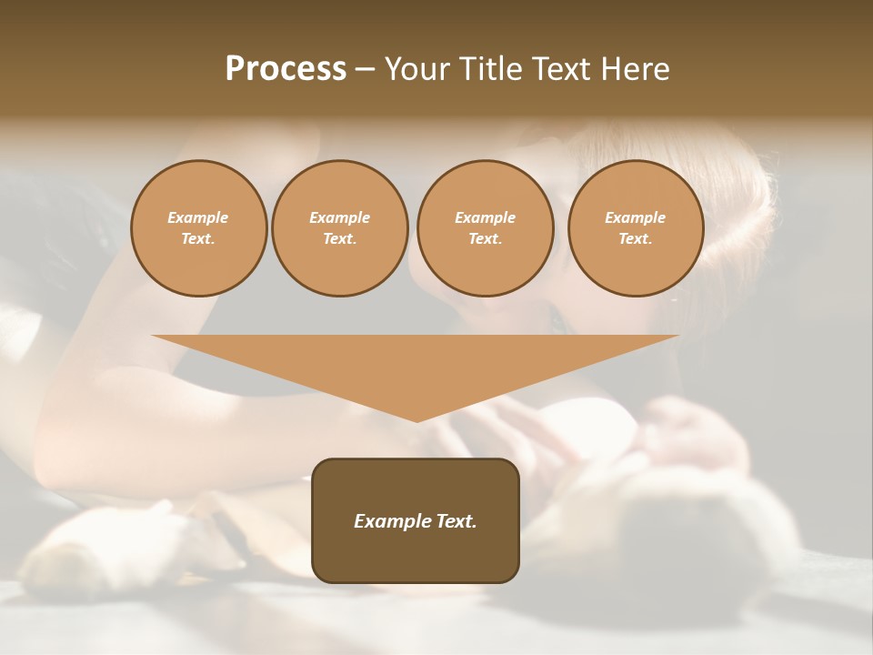 Young Ballerina Is Relaxing In Class Room PowerPoint Template