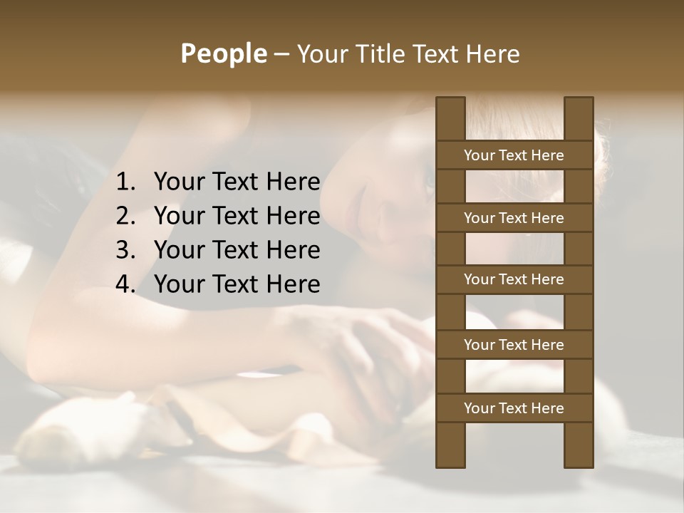 Young Ballerina Is Relaxing In Class Room PowerPoint Template