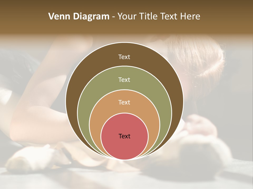 Young Ballerina Is Relaxing In Class Room PowerPoint Template