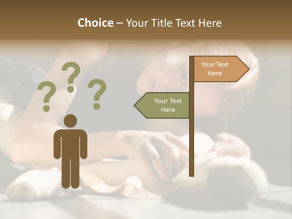 Young Ballerina Is Relaxing In Class Room PowerPoint Template