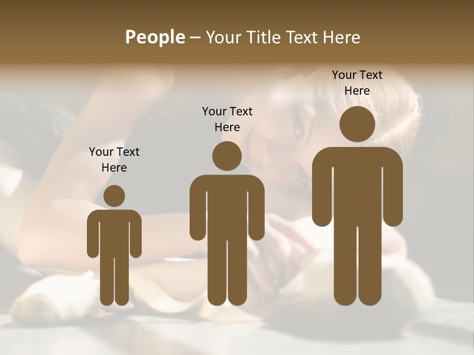 Young Ballerina Is Relaxing In Class Room PowerPoint Template