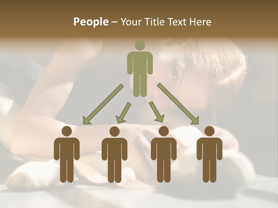 Young Ballerina Is Relaxing In Class Room PowerPoint Template