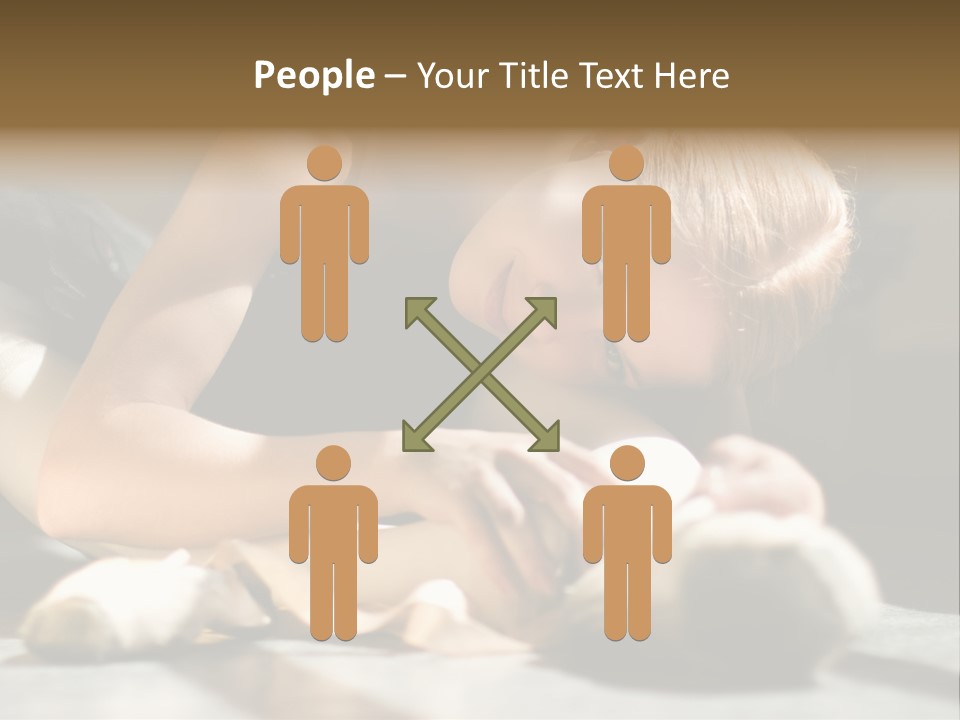 Young Ballerina Is Relaxing In Class Room PowerPoint Template