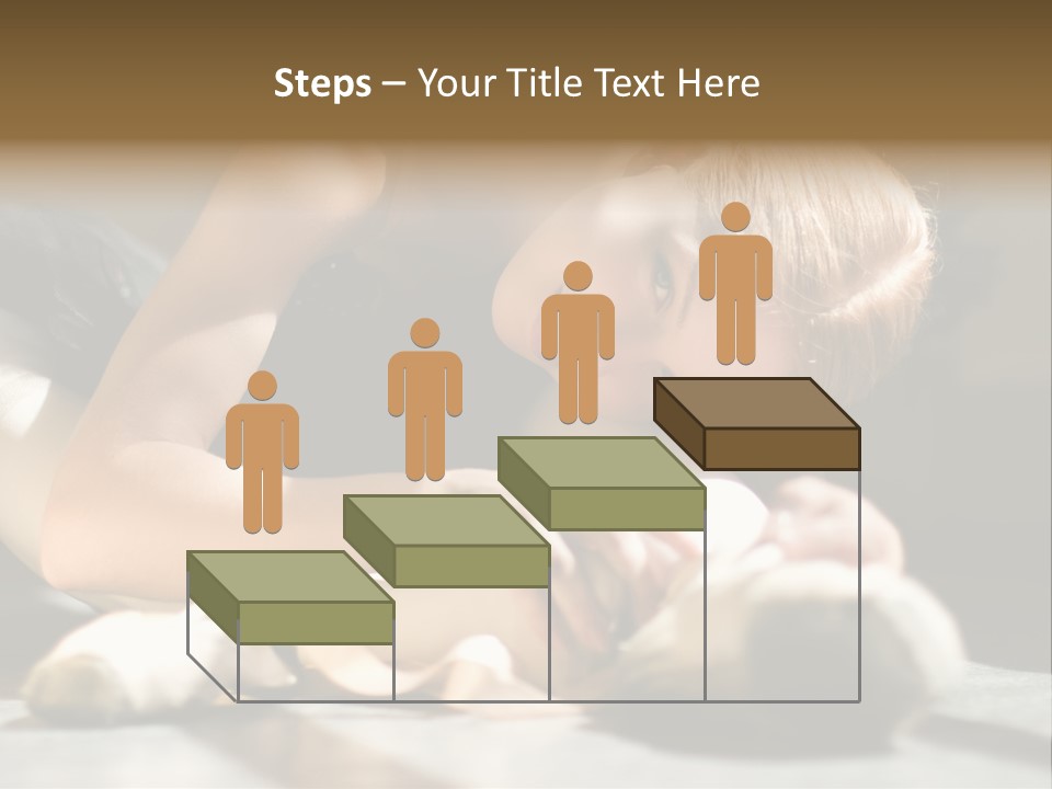 Young Ballerina Is Relaxing In Class Room PowerPoint Template