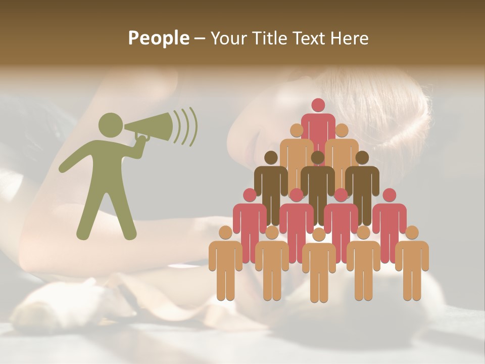 Young Ballerina Is Relaxing In Class Room PowerPoint Template