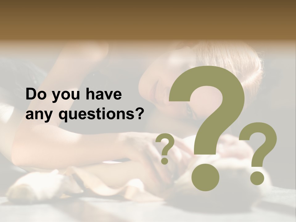 Young Ballerina Is Relaxing In Class Room PowerPoint Template