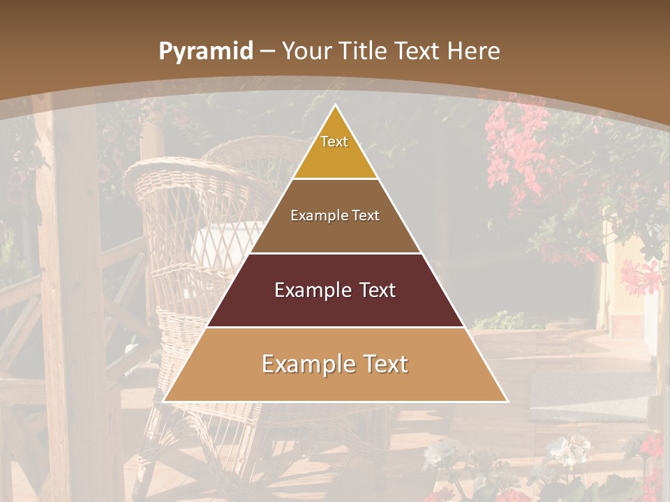 House Patio With Natural Wooden Patio Furniture PowerPoint Template