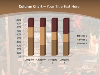 House Patio With Natural Wooden Patio Furniture PowerPoint Template