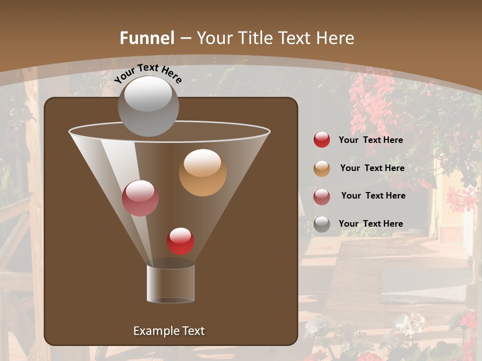 House Patio With Natural Wooden Patio Furniture PowerPoint Template