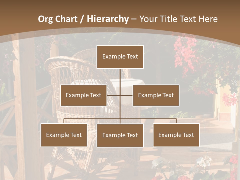House Patio With Natural Wooden Patio Furniture PowerPoint Template
