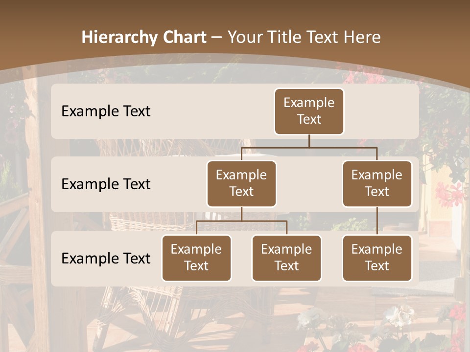 House Patio With Natural Wooden Patio Furniture PowerPoint Template