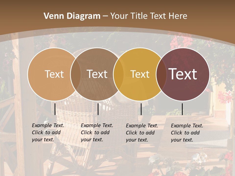 House Patio With Natural Wooden Patio Furniture PowerPoint Template