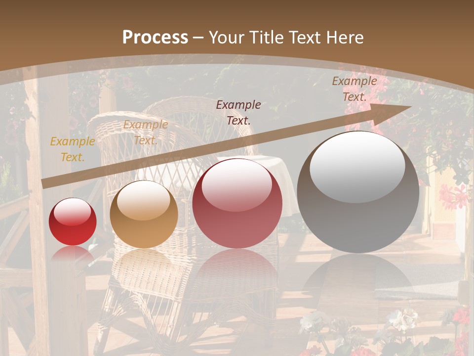 House Patio With Natural Wooden Patio Furniture PowerPoint Template