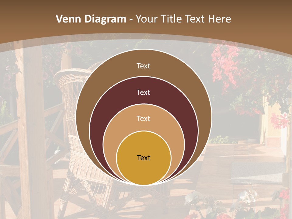 House Patio With Natural Wooden Patio Furniture PowerPoint Template