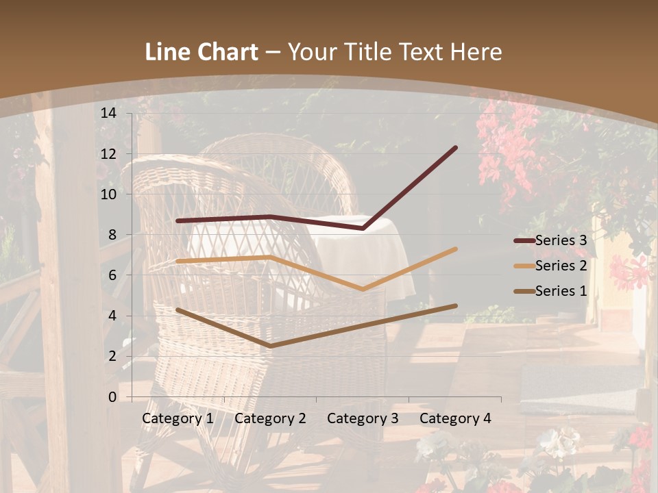 House Patio With Natural Wooden Patio Furniture PowerPoint Template