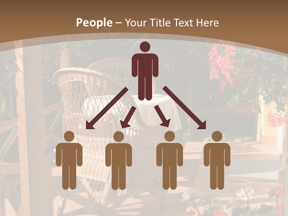 House Patio With Natural Wooden Patio Furniture PowerPoint Template