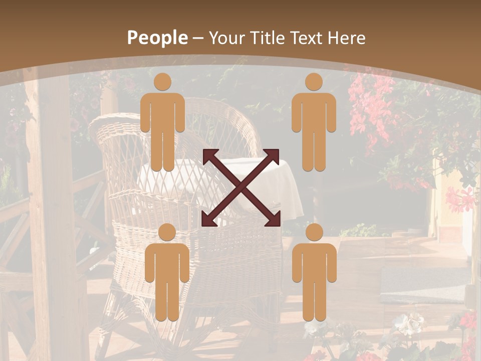 House Patio With Natural Wooden Patio Furniture PowerPoint Template