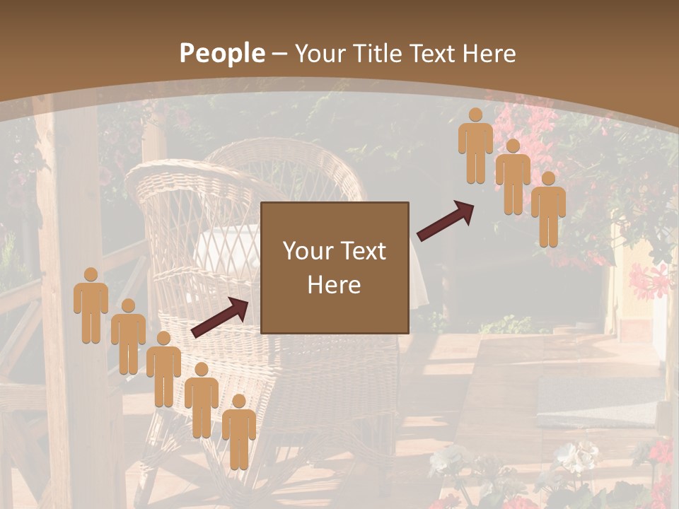 House Patio With Natural Wooden Patio Furniture PowerPoint Template