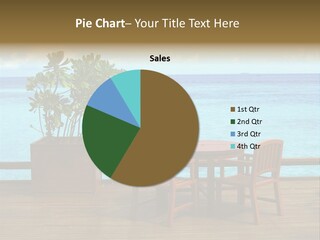 Table And Chairs At Seaside PowerPoint Template