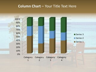 Table And Chairs At Seaside PowerPoint Template