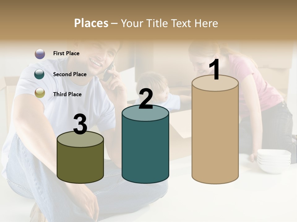 A Man Sitting On The Floor Talking On A Cell Phone PowerPoint Template