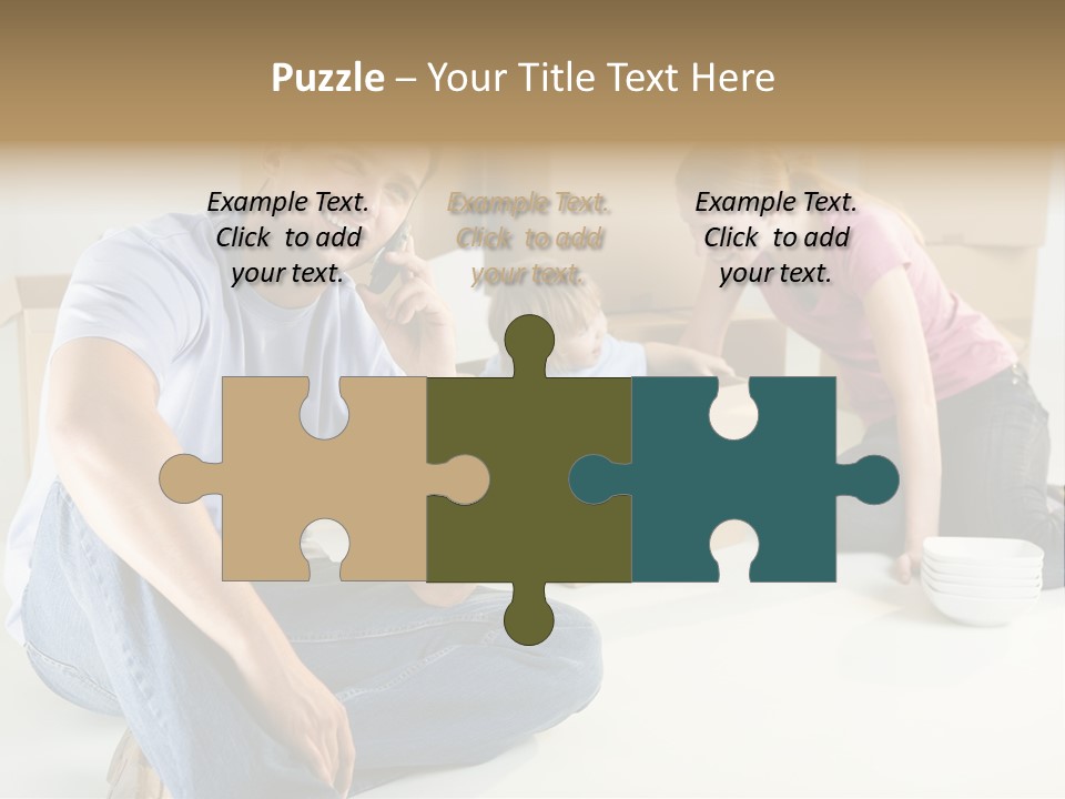 A Man Sitting On The Floor Talking On A Cell Phone PowerPoint Template