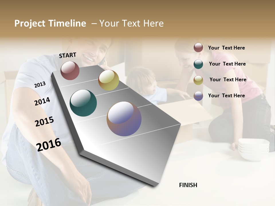 A Man Sitting On The Floor Talking On A Cell Phone PowerPoint Template