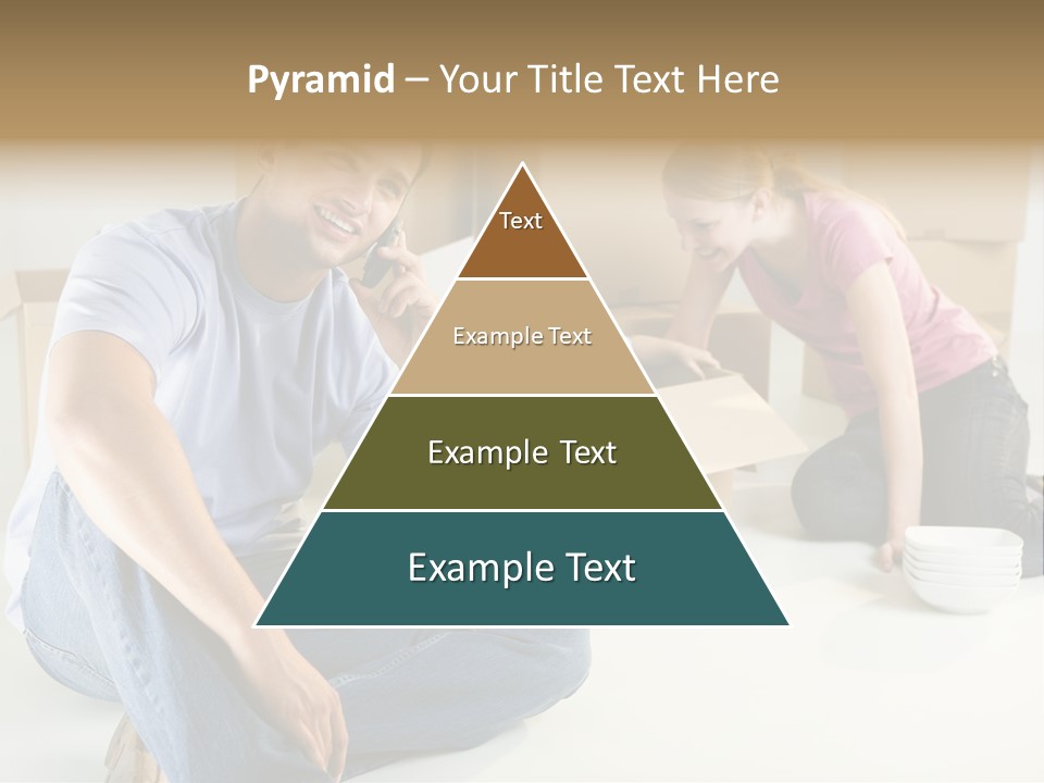 A Man Sitting On The Floor Talking On A Cell Phone PowerPoint Template