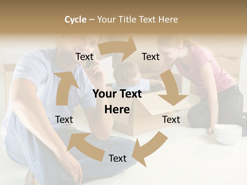 A Man Sitting On The Floor Talking On A Cell Phone PowerPoint Template