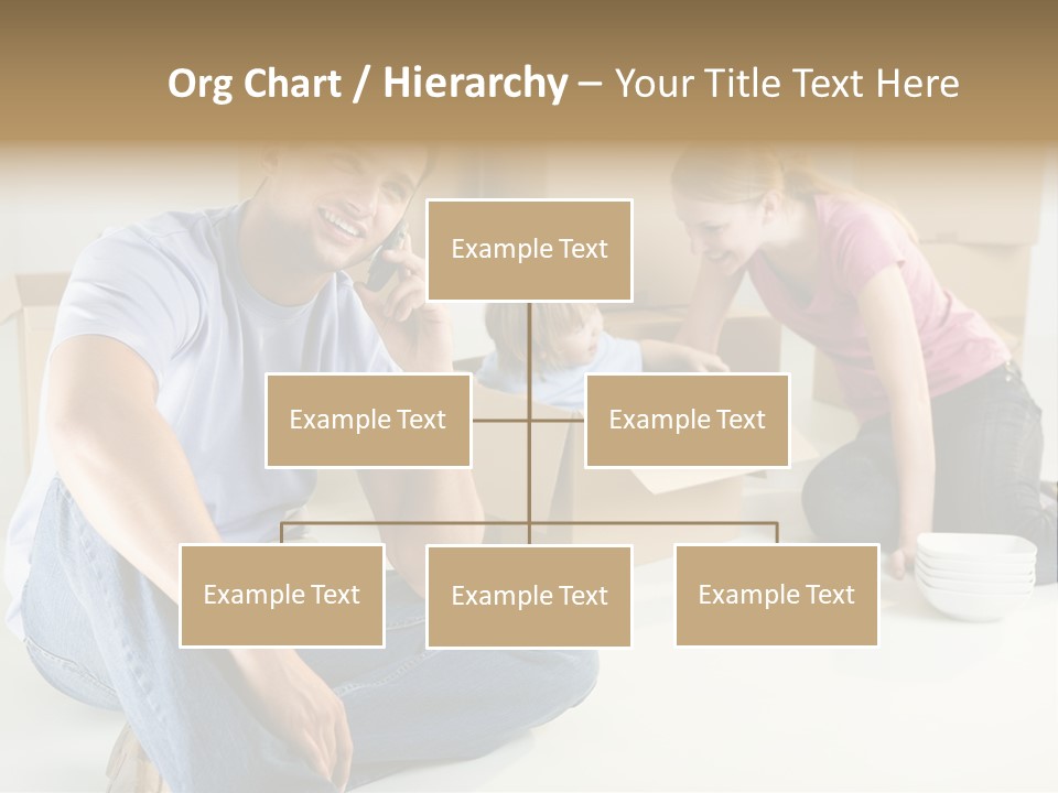 A Man Sitting On The Floor Talking On A Cell Phone PowerPoint Template