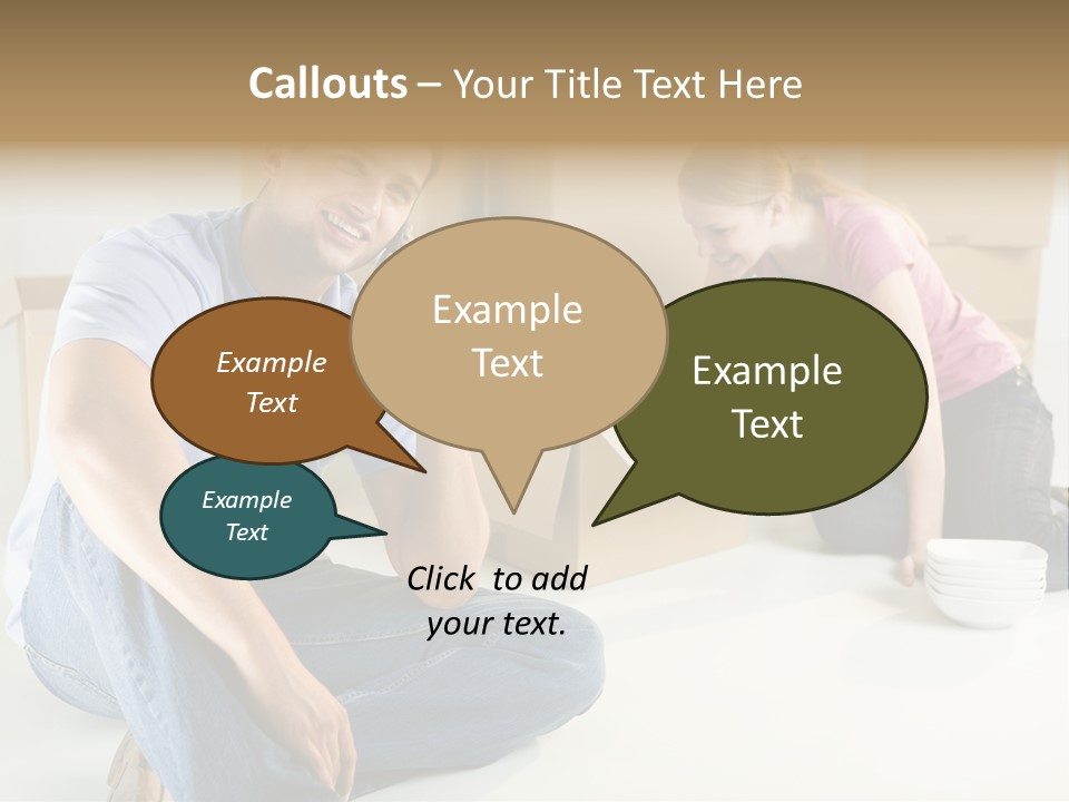 A Man Sitting On The Floor Talking On A Cell Phone PowerPoint Template