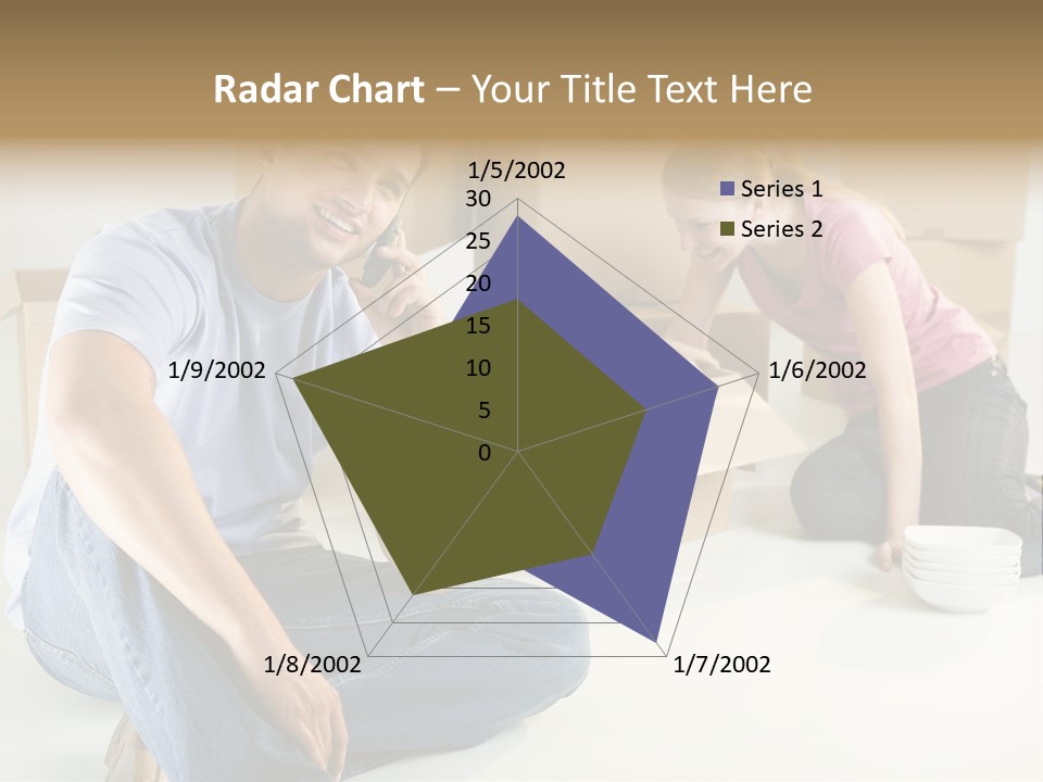 A Man Sitting On The Floor Talking On A Cell Phone PowerPoint Template