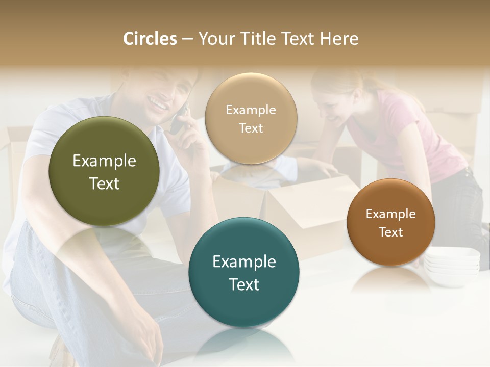 A Man Sitting On The Floor Talking On A Cell Phone PowerPoint Template