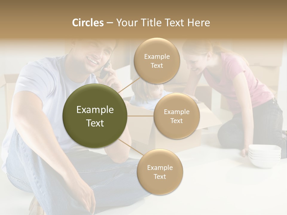 A Man Sitting On The Floor Talking On A Cell Phone PowerPoint Template