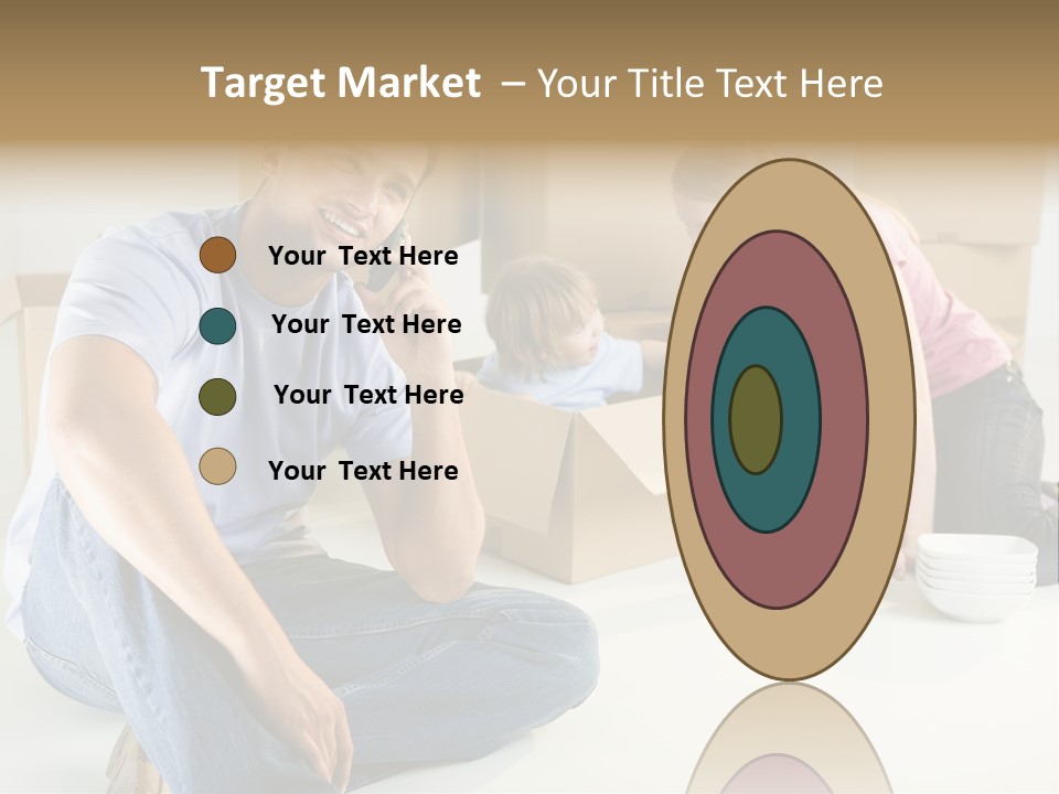 A Man Sitting On The Floor Talking On A Cell Phone PowerPoint Template