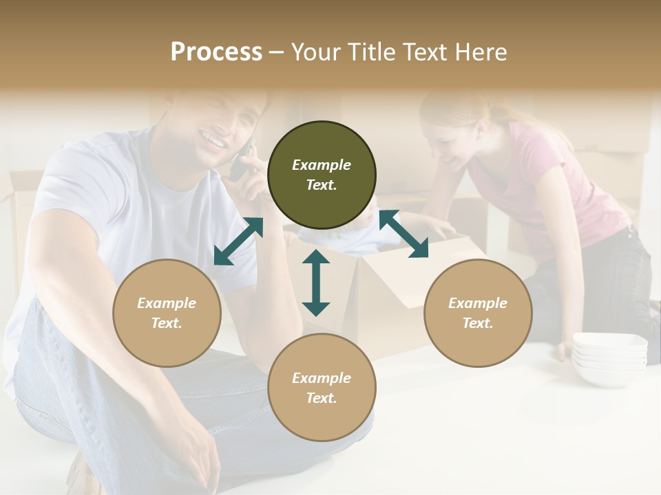 A Man Sitting On The Floor Talking On A Cell Phone PowerPoint Template