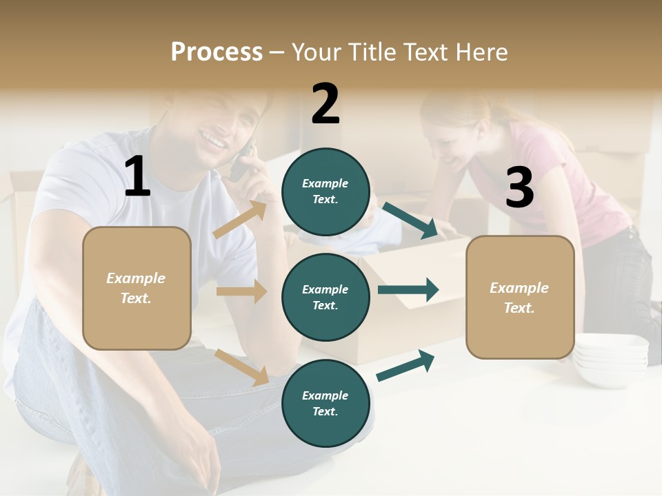 A Man Sitting On The Floor Talking On A Cell Phone PowerPoint Template