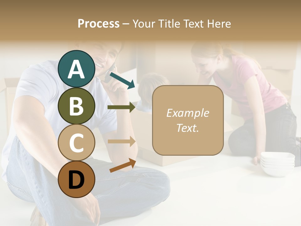 A Man Sitting On The Floor Talking On A Cell Phone PowerPoint Template