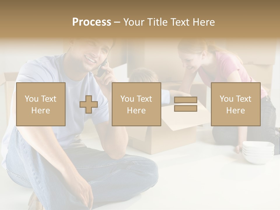 A Man Sitting On The Floor Talking On A Cell Phone PowerPoint Template