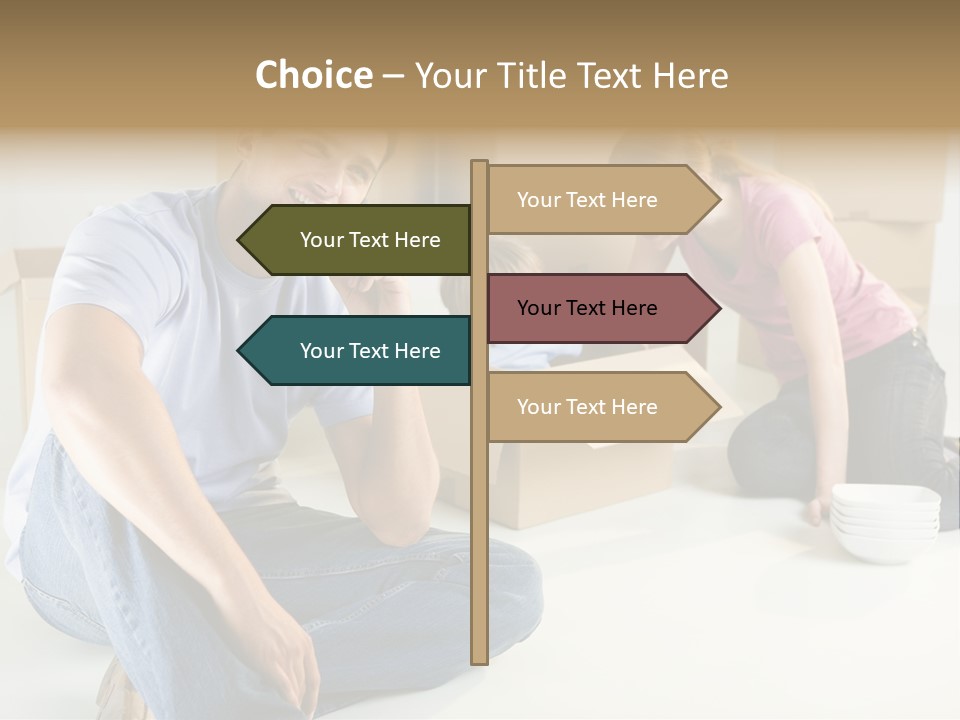 A Man Sitting On The Floor Talking On A Cell Phone PowerPoint Template