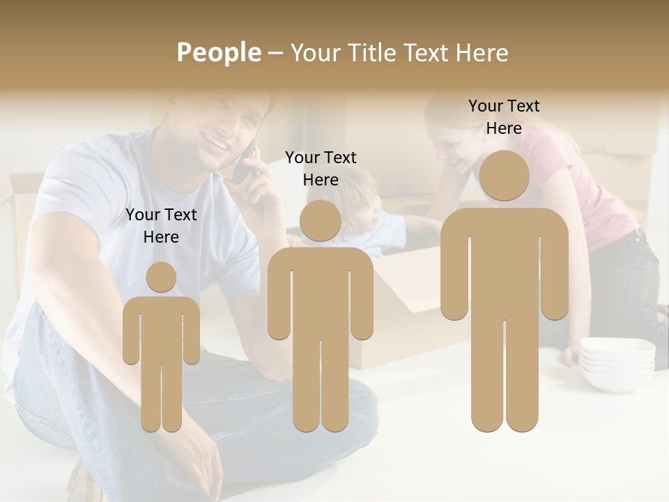 A Man Sitting On The Floor Talking On A Cell Phone PowerPoint Template