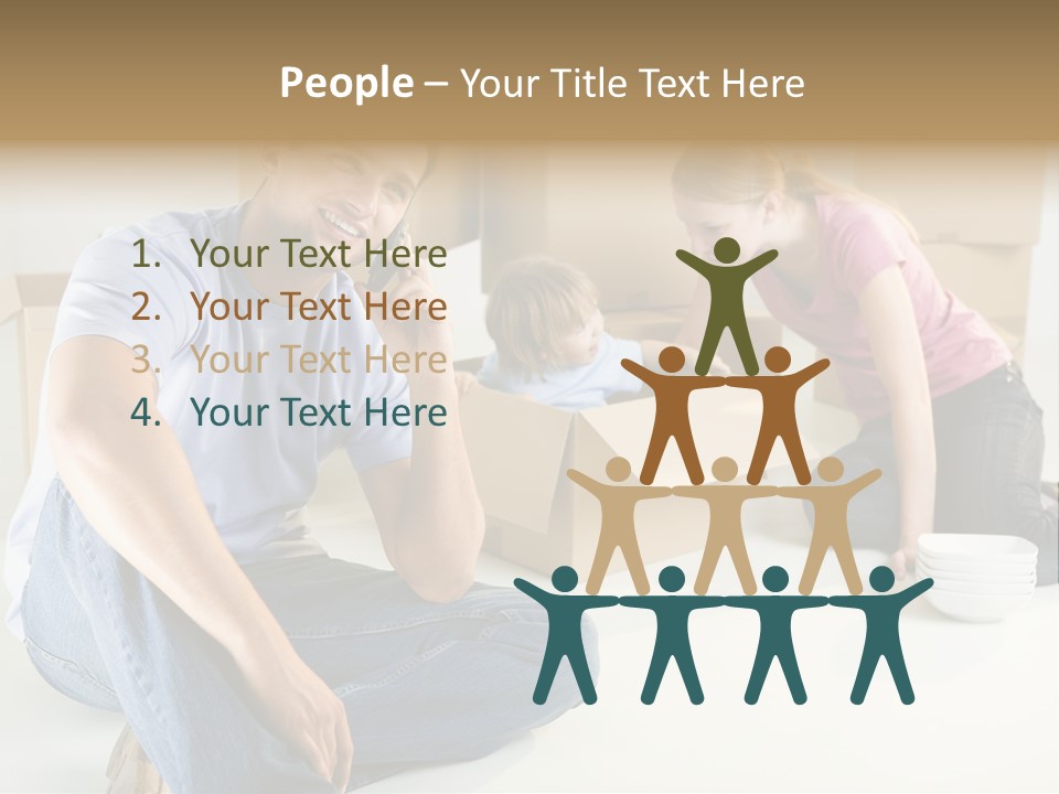 A Man Sitting On The Floor Talking On A Cell Phone PowerPoint Template