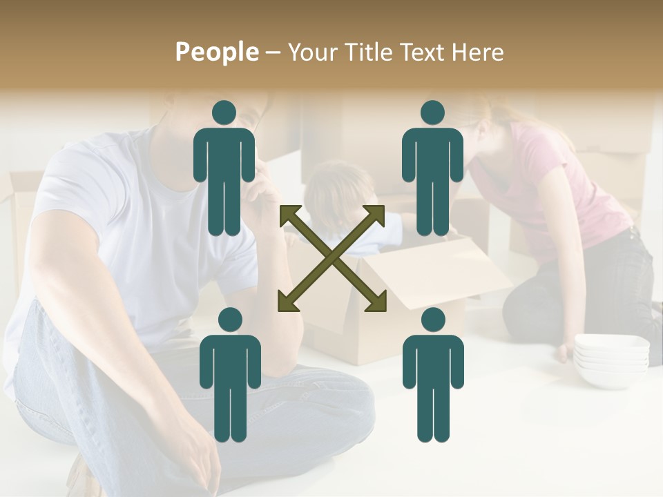 A Man Sitting On The Floor Talking On A Cell Phone PowerPoint Template