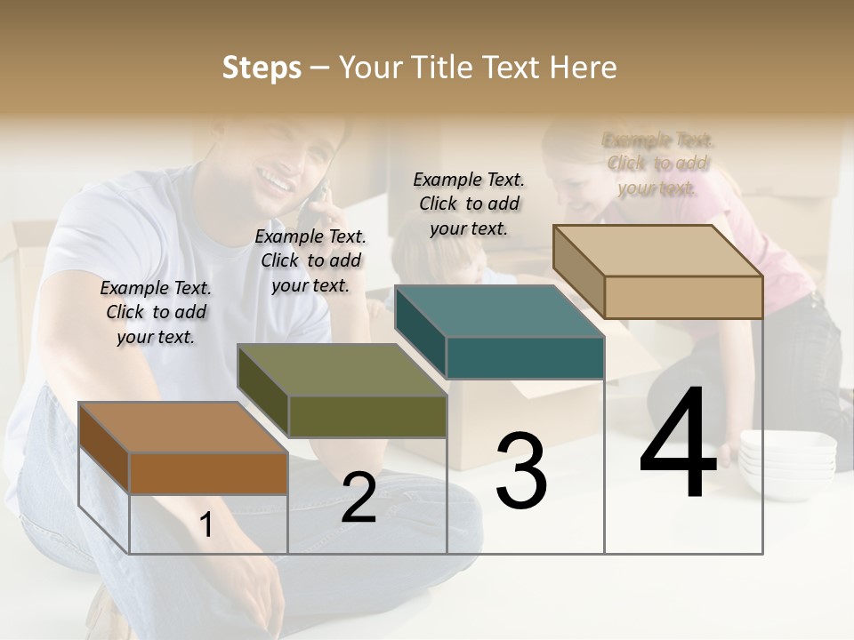 A Man Sitting On The Floor Talking On A Cell Phone PowerPoint Template