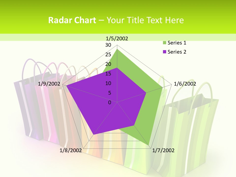 3D Rendering Of High Quality Looking Colorful Stripped Shopping Bags Against A White Background PowerPoint Template
