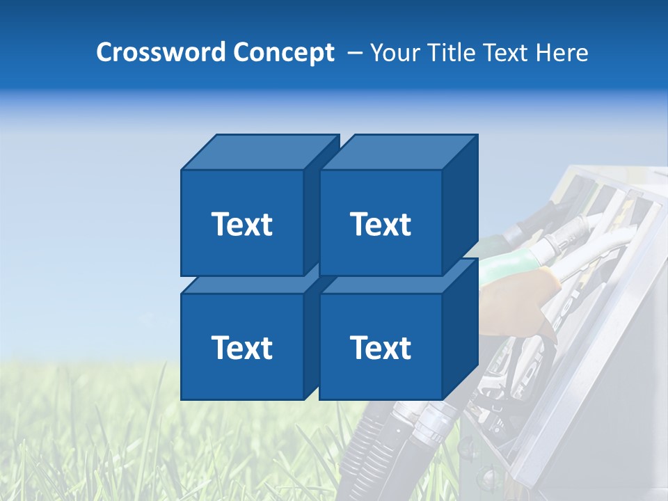 A Gas Pump In The Grass With A Blue Sky In The Background PowerPoint Template